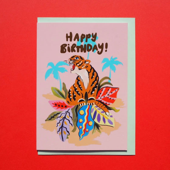 Tarjeta Happy Birthday Tiger