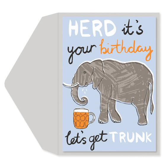 Tarjeta cumpleaños - Elefante